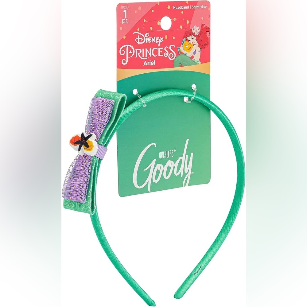 New GOODY Ouchless Headband for All Hair Types, Disney Princess, Ariel